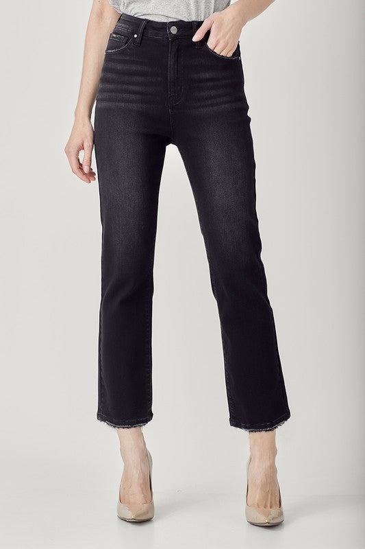 HIGH RISE CROP STRAIGHT JEAN