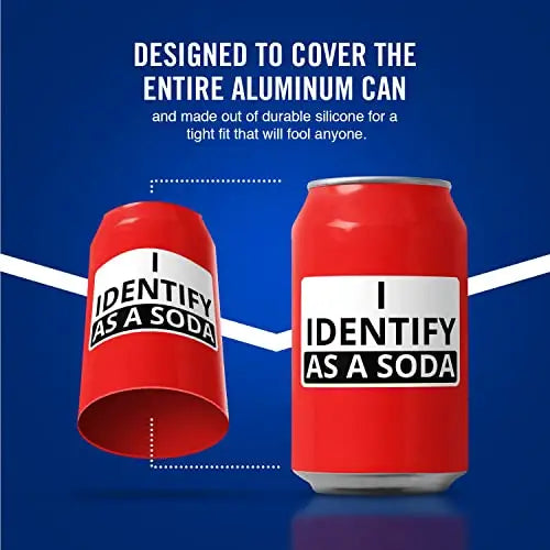 "I Identify As A Soda" Can Cooler, Koozie, Can Holder