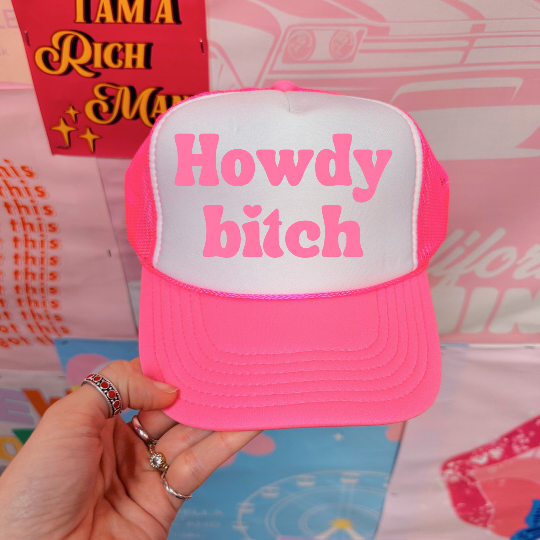 Howdy Hot Pink Trucker Hat