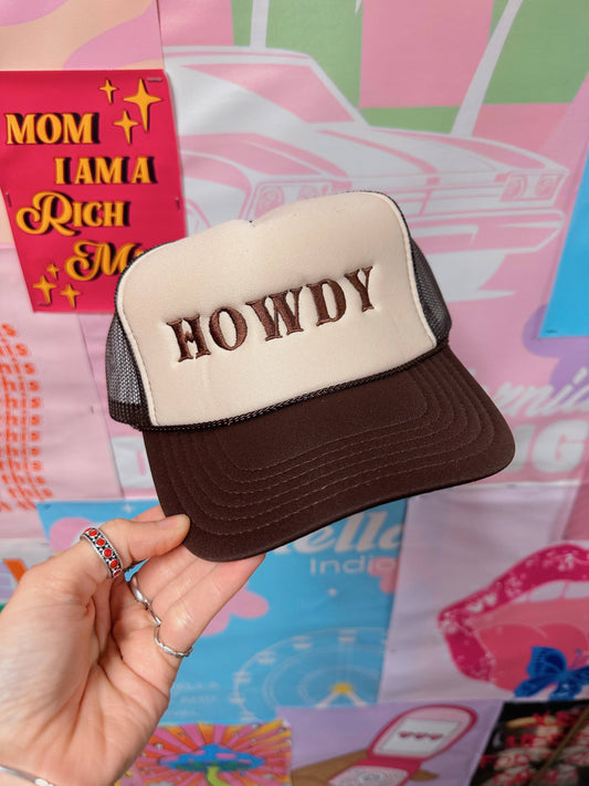 Howdy Brown Trucker Hat