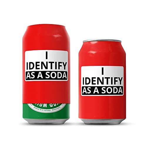 "I Identify As A Soda" Can Cooler, Koozie, Can Holder